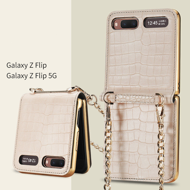 Mobile Phone Case Folding All-inclusive Hanging Chain Beauty Mirror